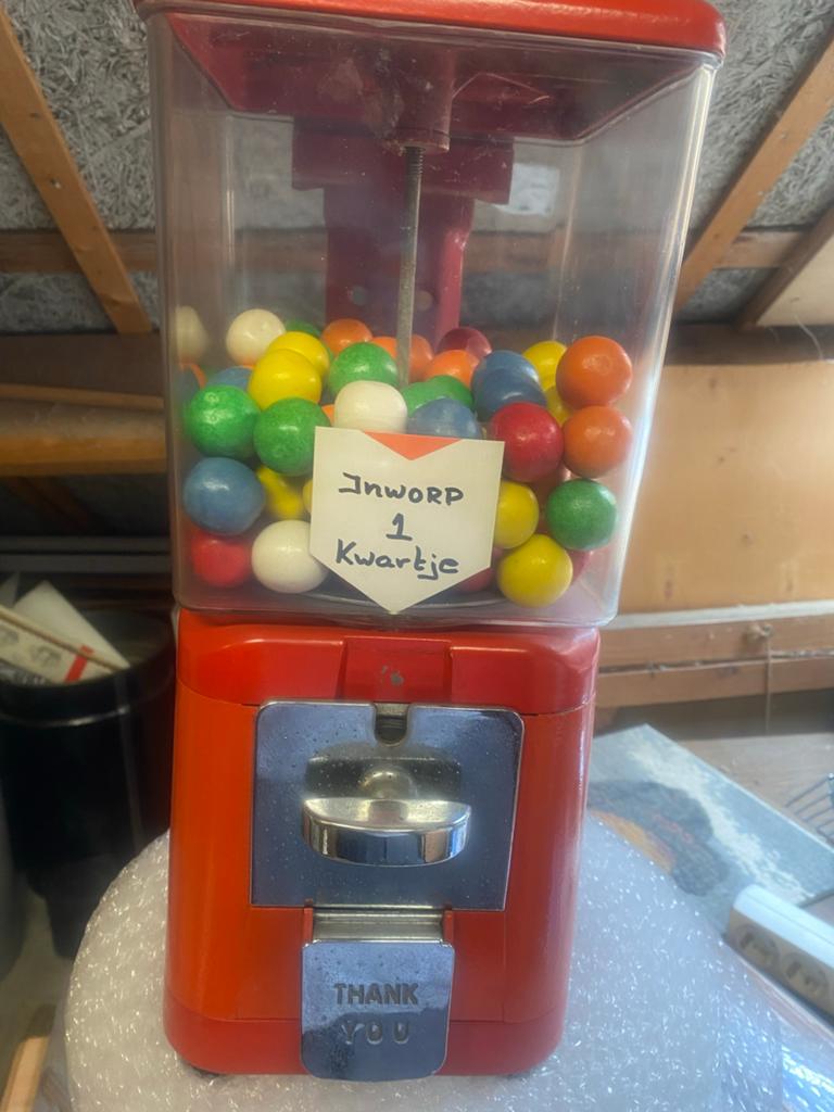 Vintage Kauwgomballenautomaat - Werkt op kwartje, Ophalen of Verzenden, Gebruikt