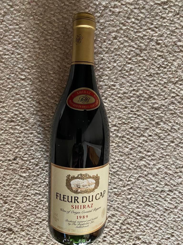 Fleur du Cap - Shiraz - 1989, Verzamelen, Wijnen, Ophalen of Verzenden, Nieuw, Afrika, Rode wijn