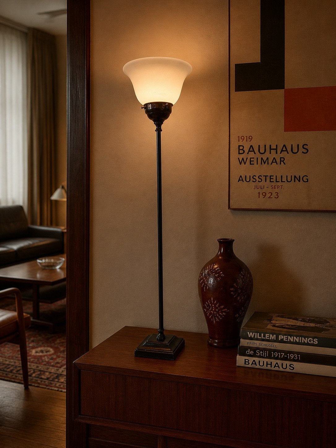 Design Lumi Art Deco Tafellamp Koper 77 cm Hoog €50 vast, Verzenden