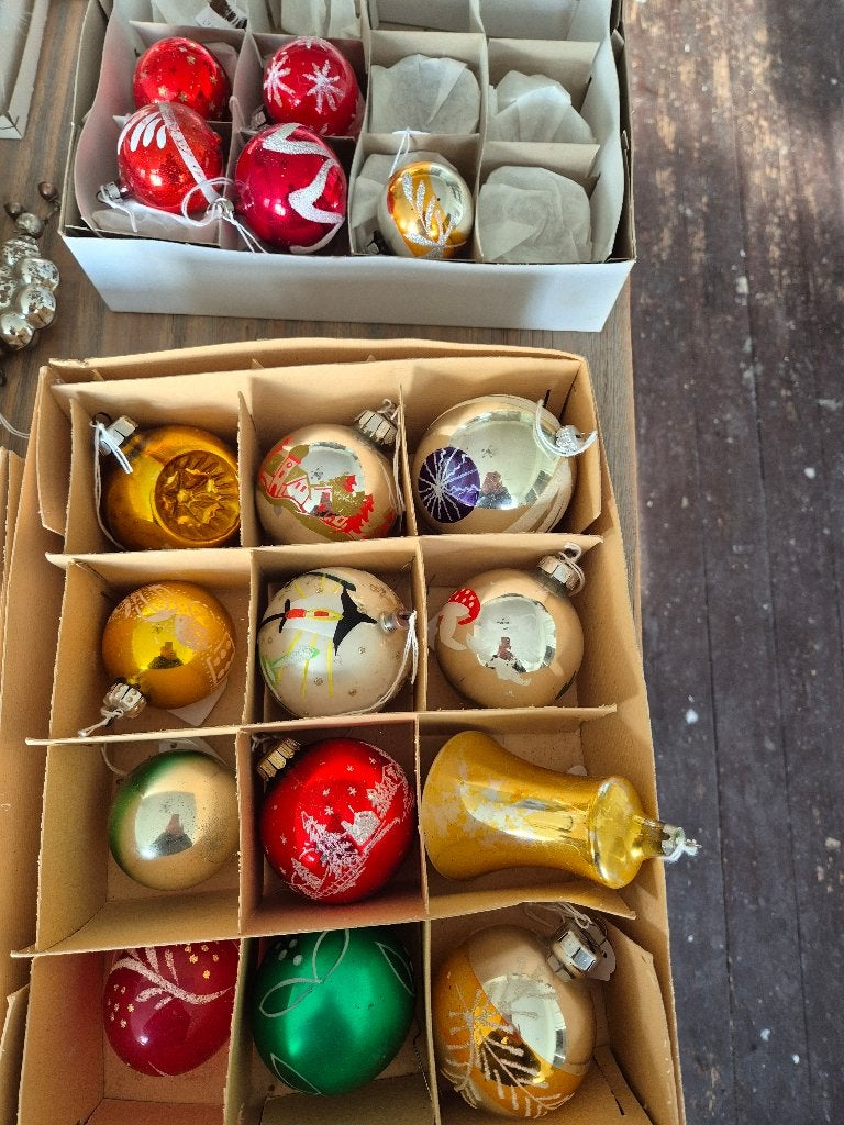 Oude vintage kerstballen, *, Gebruikt, *, Ophalen of Verzenden