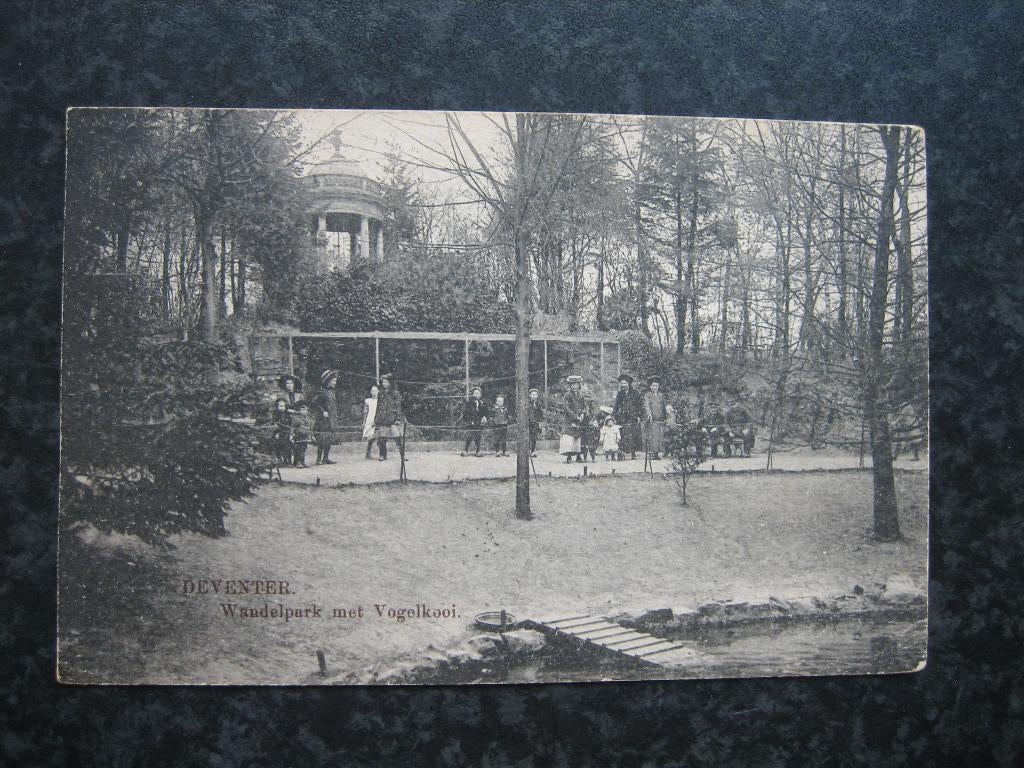 DEVENTER Wandelpark met vogelkooi 1911, Ophalen of Verzenden, Voor 1920, Overijssel
