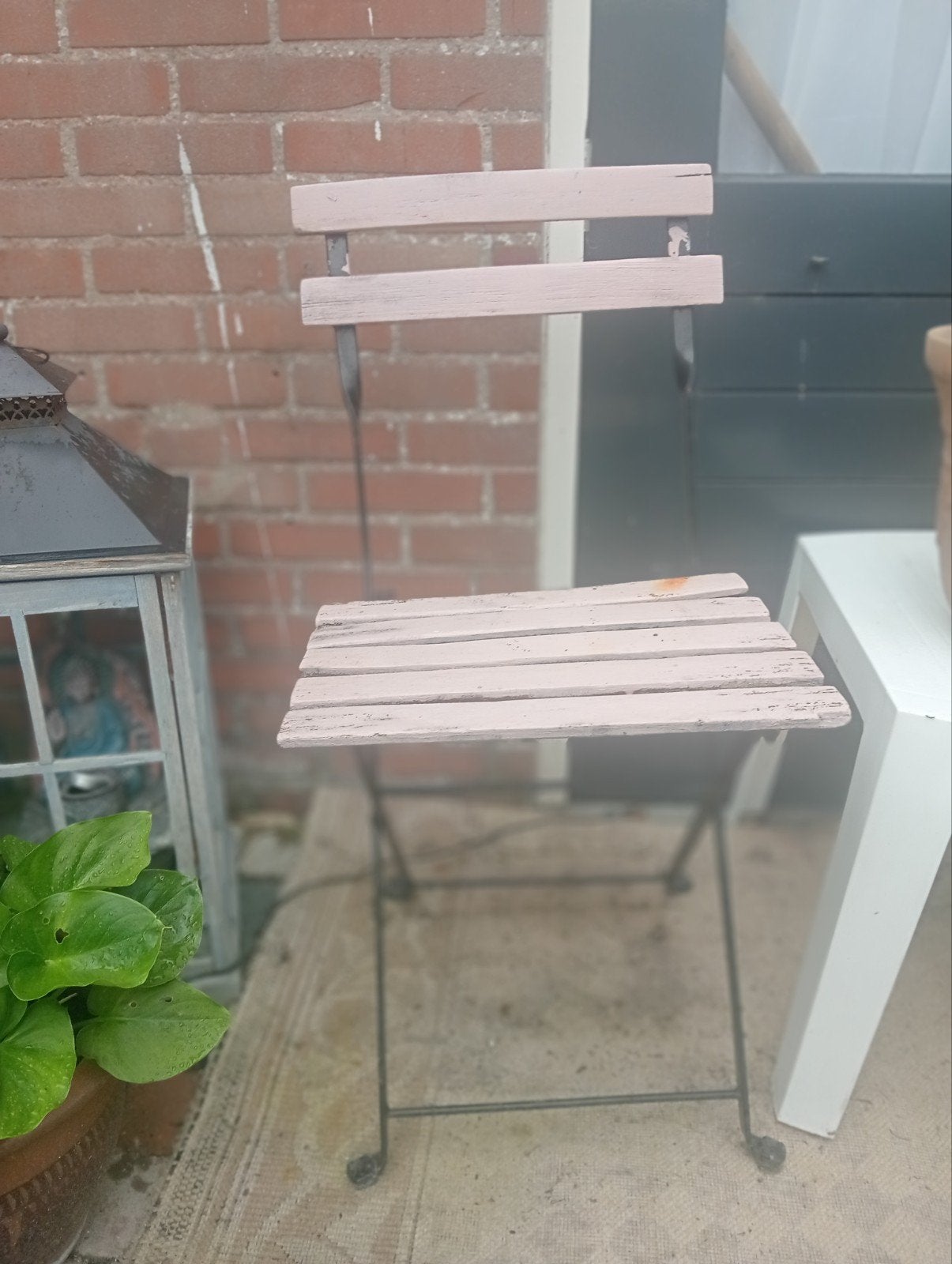 Bistro stoeltje visstoeltje, Ophalen, Bruin, Hout, Eén