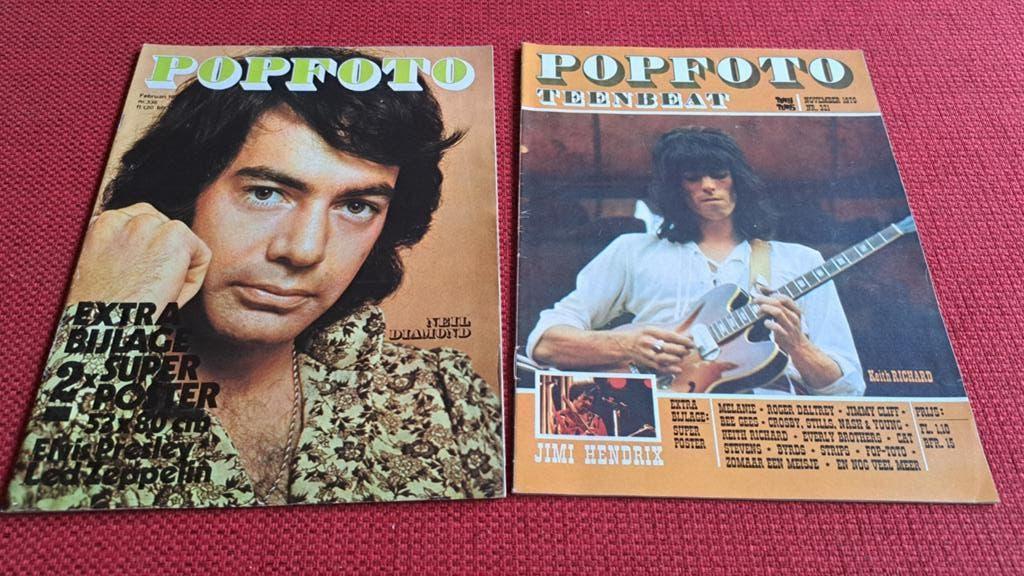 2 Popfoto magazines Led Zeppelin poster, Ophalen of Verzenden, Zo goed als nieuw, Overige formaten