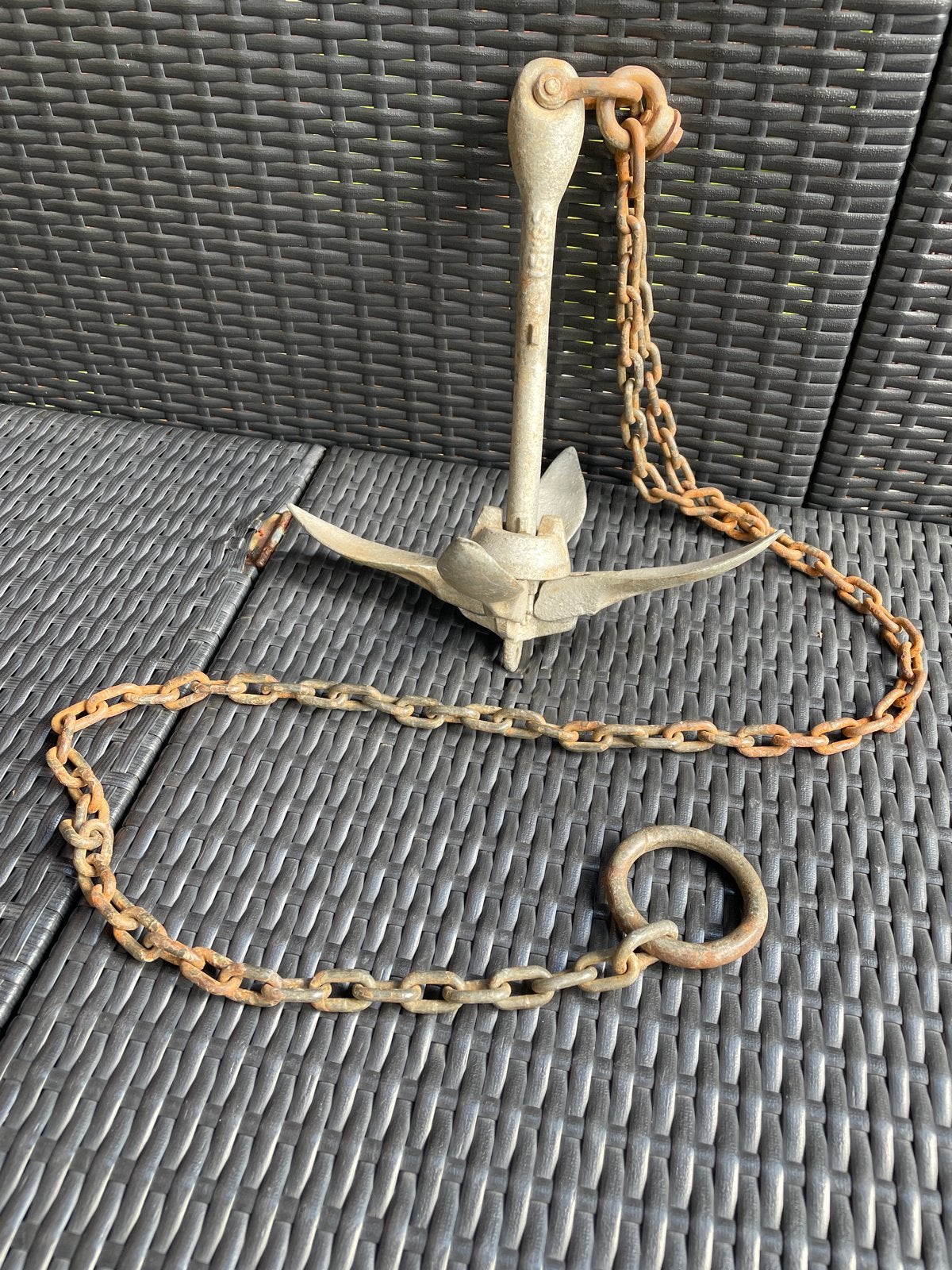 Klapanker met ketting voor lichte boot, Ophalen of Verzenden, Gebruikt, Overige typen