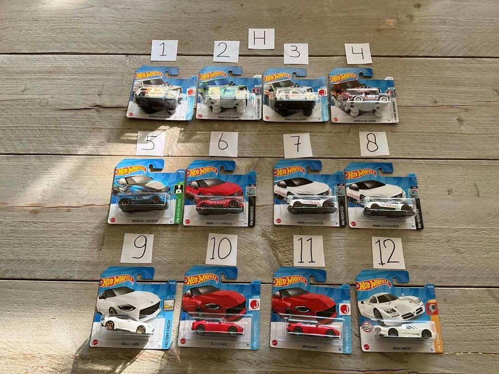 nummer H 12x diverse Hot Wheels, Ophalen of Verzenden, Nieuw, Auto