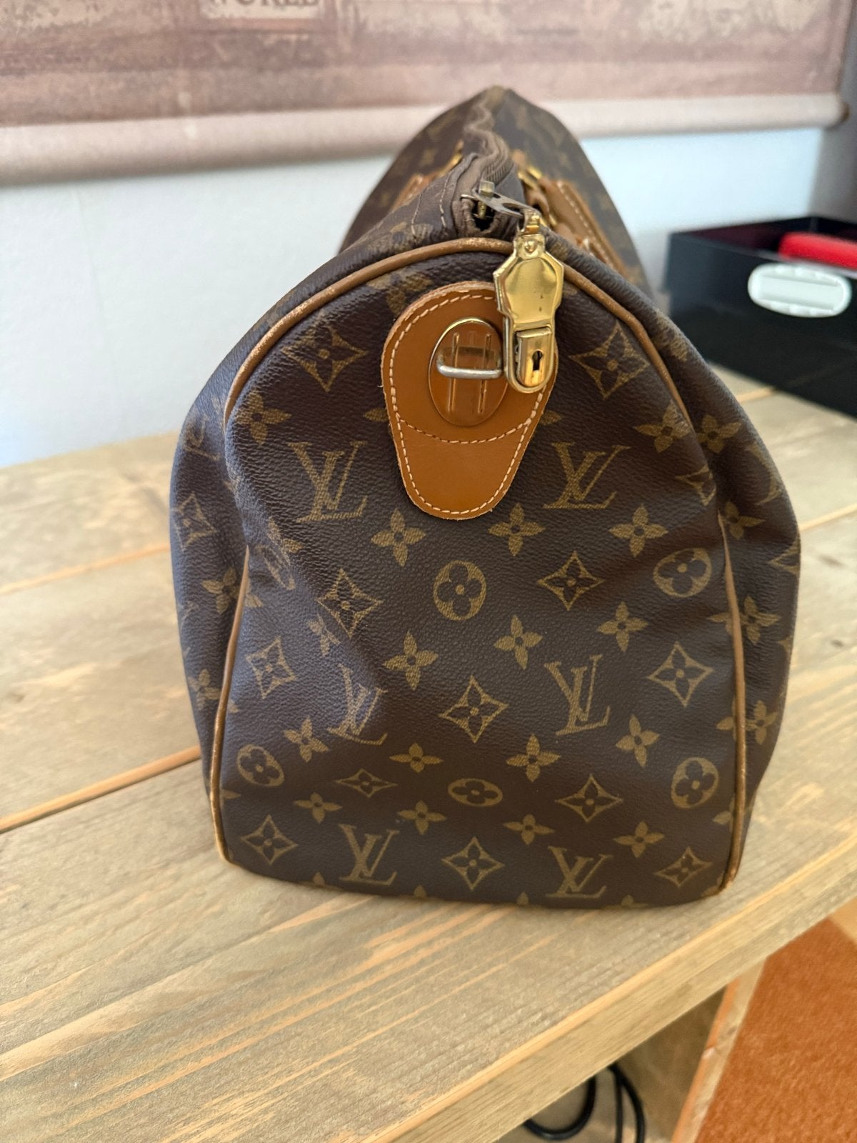 Louis Vuitton Keepall 45 Monogram Reistas, 40 tot 60 cm, Gebruikt, 20 tot 30 cm, Bruin