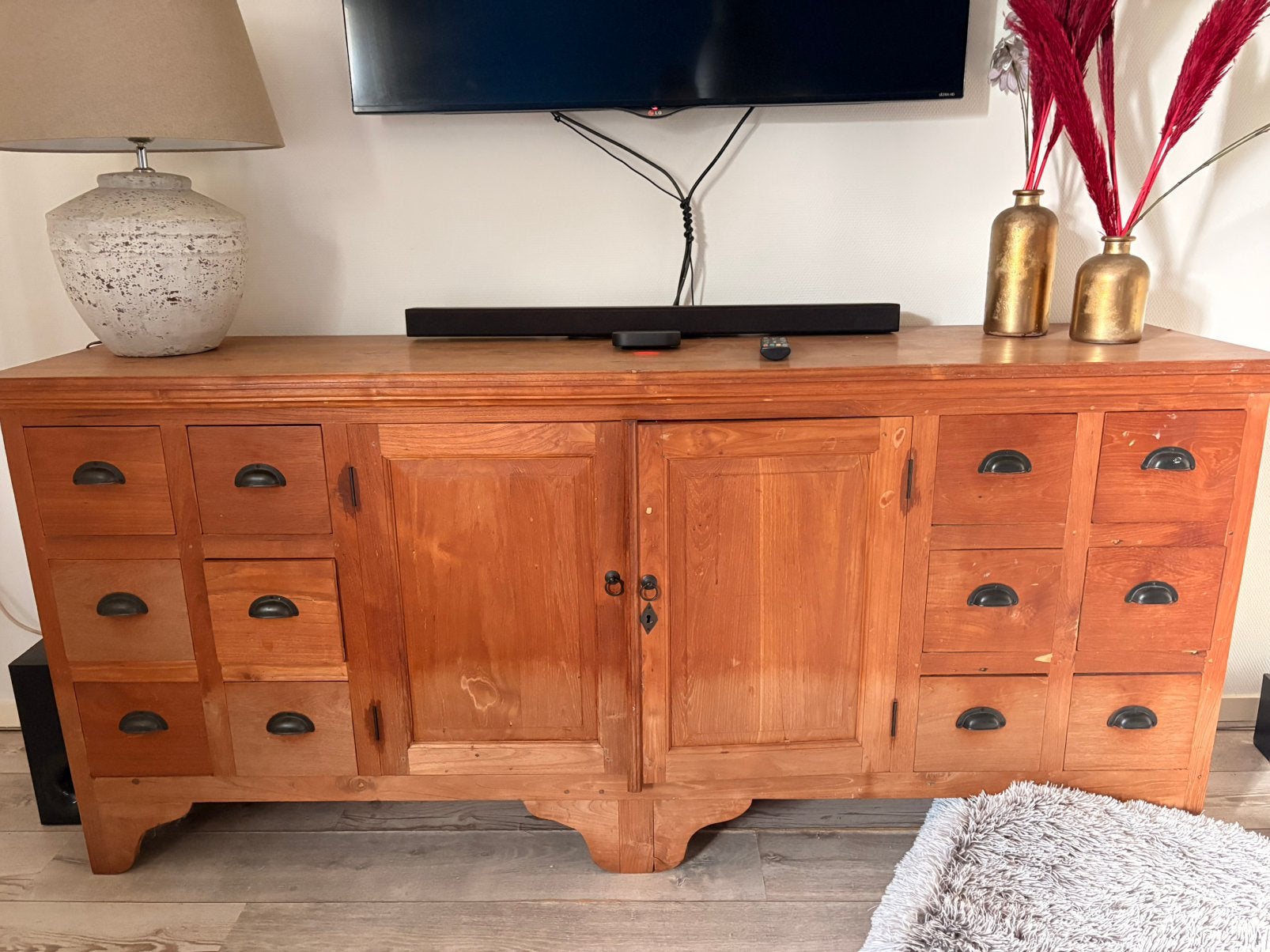 Teak houten kast, Ophalen, Gebruikt, 150 tot 200 cm, Teakhout