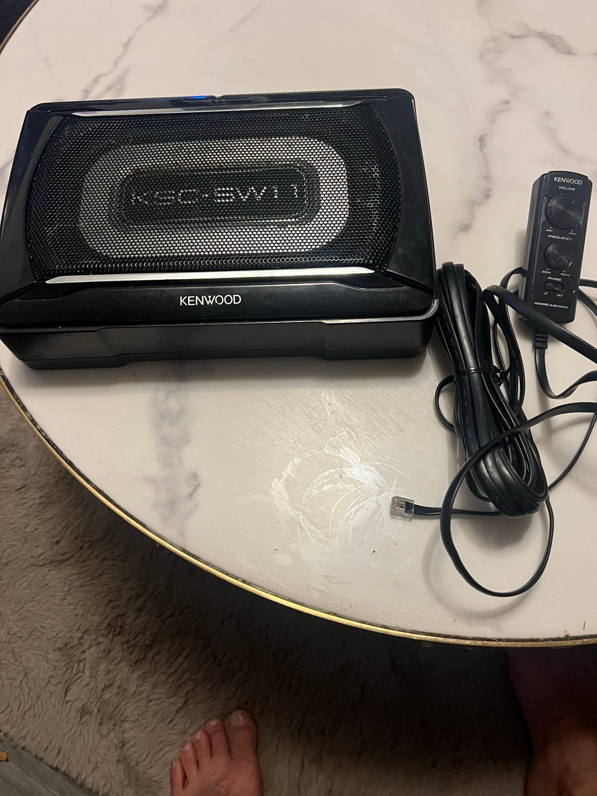 Kenwood KSC-SW11 Powered Subwoofer - Compact & Krachtig, Ophalen of Verzenden, Gebruikt