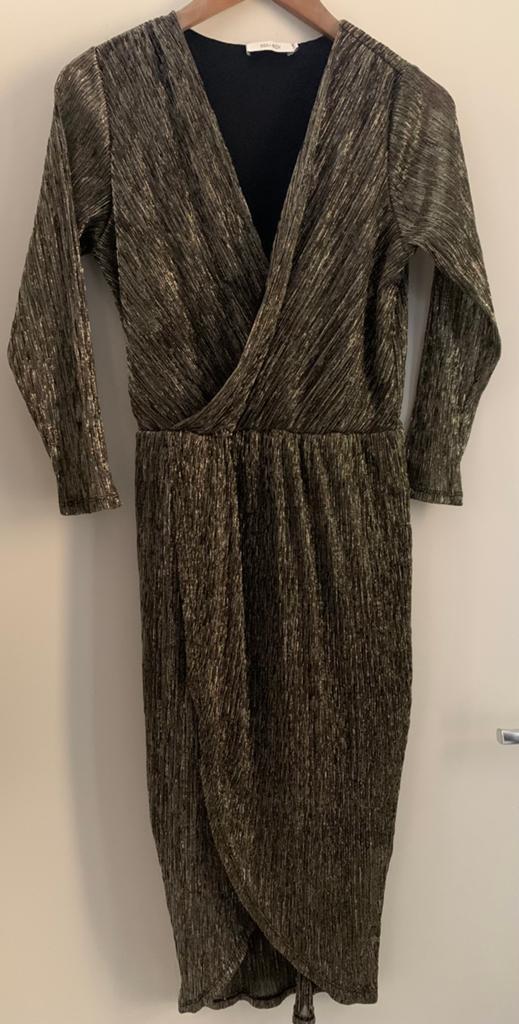 Sissy boy gouden jurk M TOPPERS!!, Kleding | Dames, Ophalen of Verzenden, Zo goed als nieuw, Maat 38/40 (M), Boven de knie
