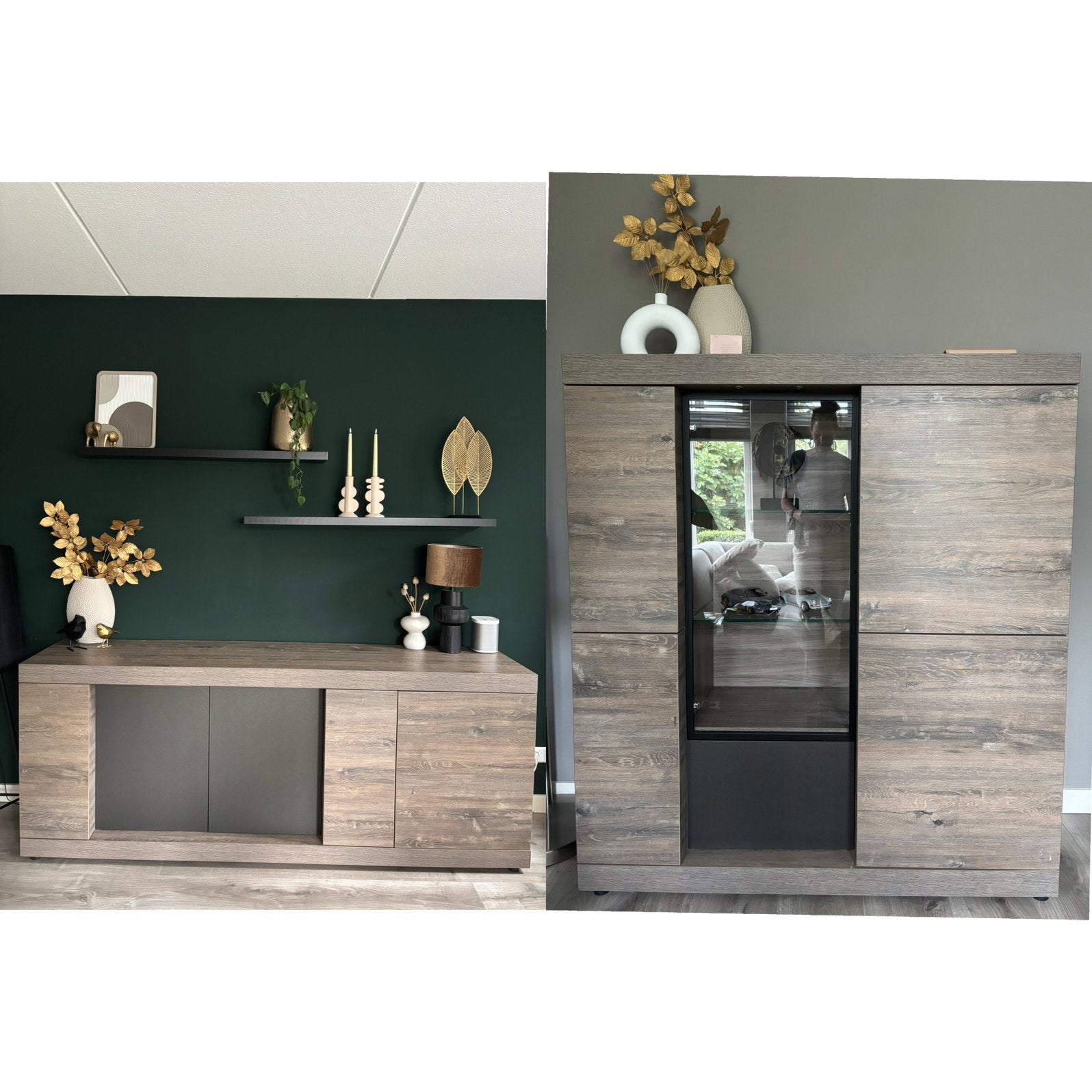 Dressoir en vitrinekast, Huis en Inrichting, Ophalen