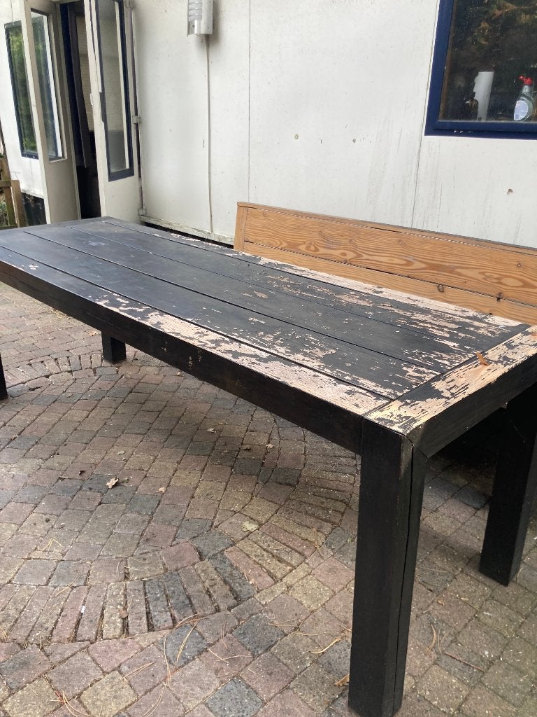 Tuintafel met Tuinbank Gratis, Ophalen, Gebruikt, Hout