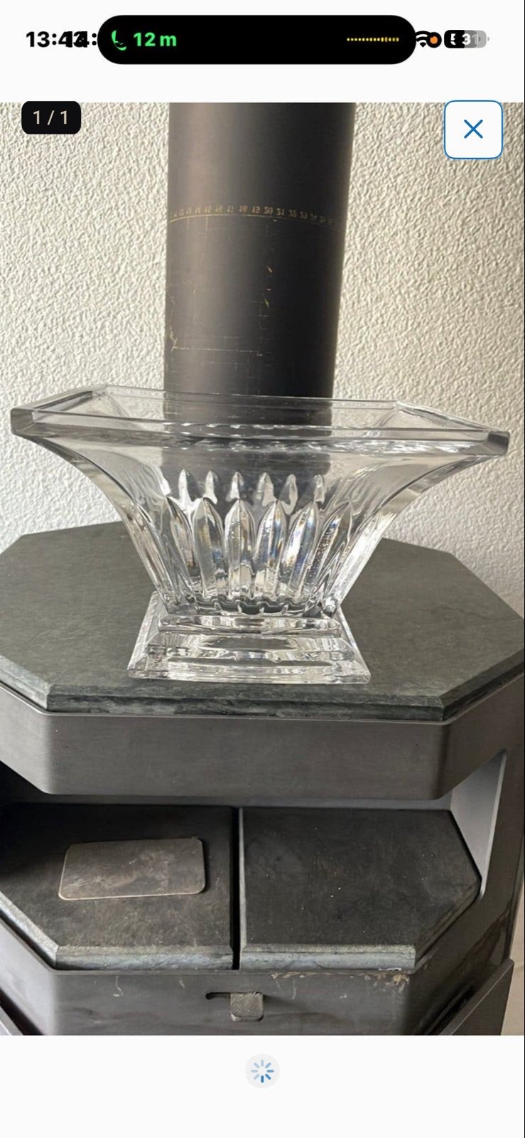 Glazen schaal met geslepen details, Antiek en Kunst, Ophalen of Verzenden