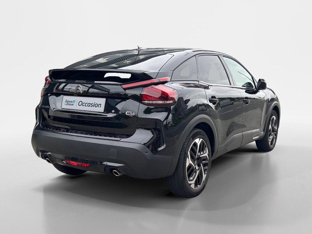 Citroen C4 1.2 Puretech Shine AUTOMAAT NAVI AIRCO CAMERA PAR, Auto's, Citroën, Gebruikt, 1199 cc, Leder en Stof, Zwart
