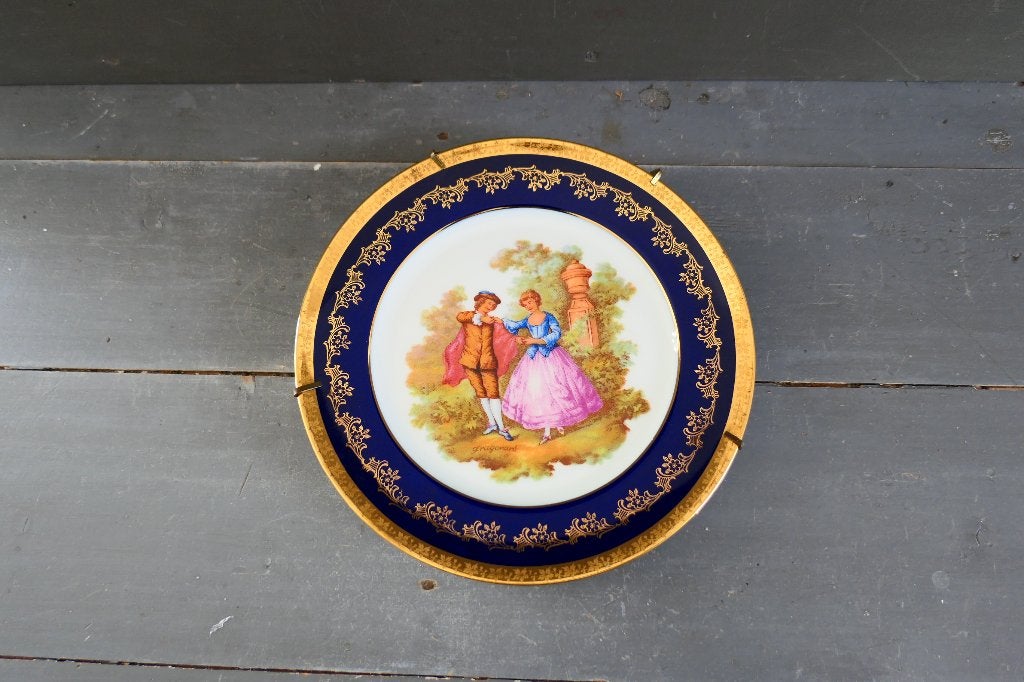 Vintage wandbord Goudeville Limoges Fragonard, Antiek en Kunst, Verzenden