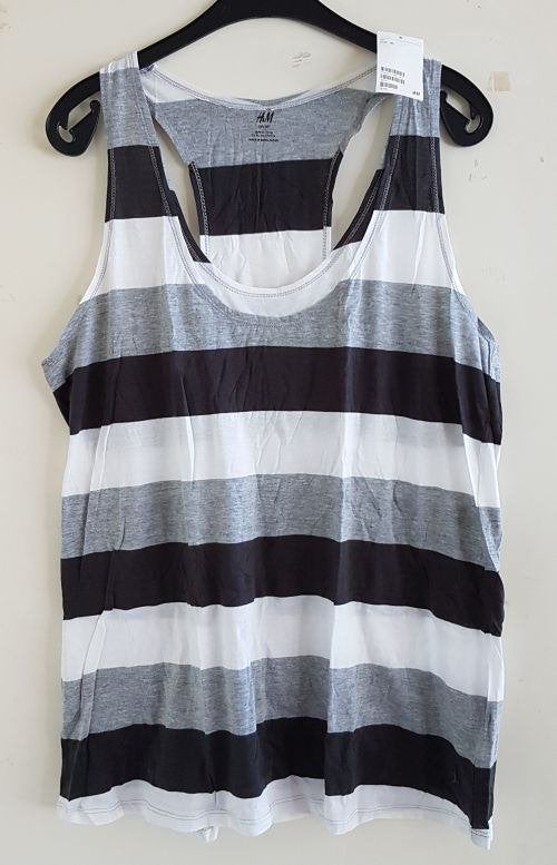 Dames top zwart/grijs/wit H&M maat XL *NIEUW*, H&M, Meerkleurig, Maat 46/48 (XL) of groter, Nieuw
