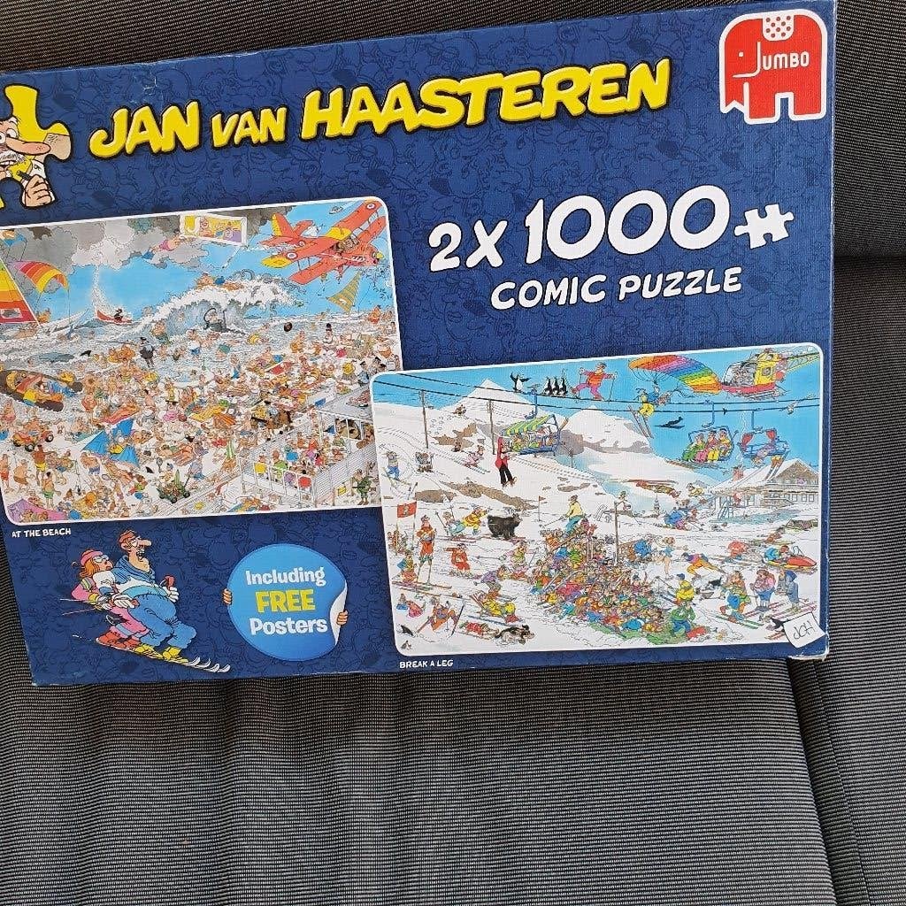 van haasteren strand en break a leg, Ophalen of Verzenden, 500 t/m 1500 stukjes, Zo goed als nieuw, Legpuzzel