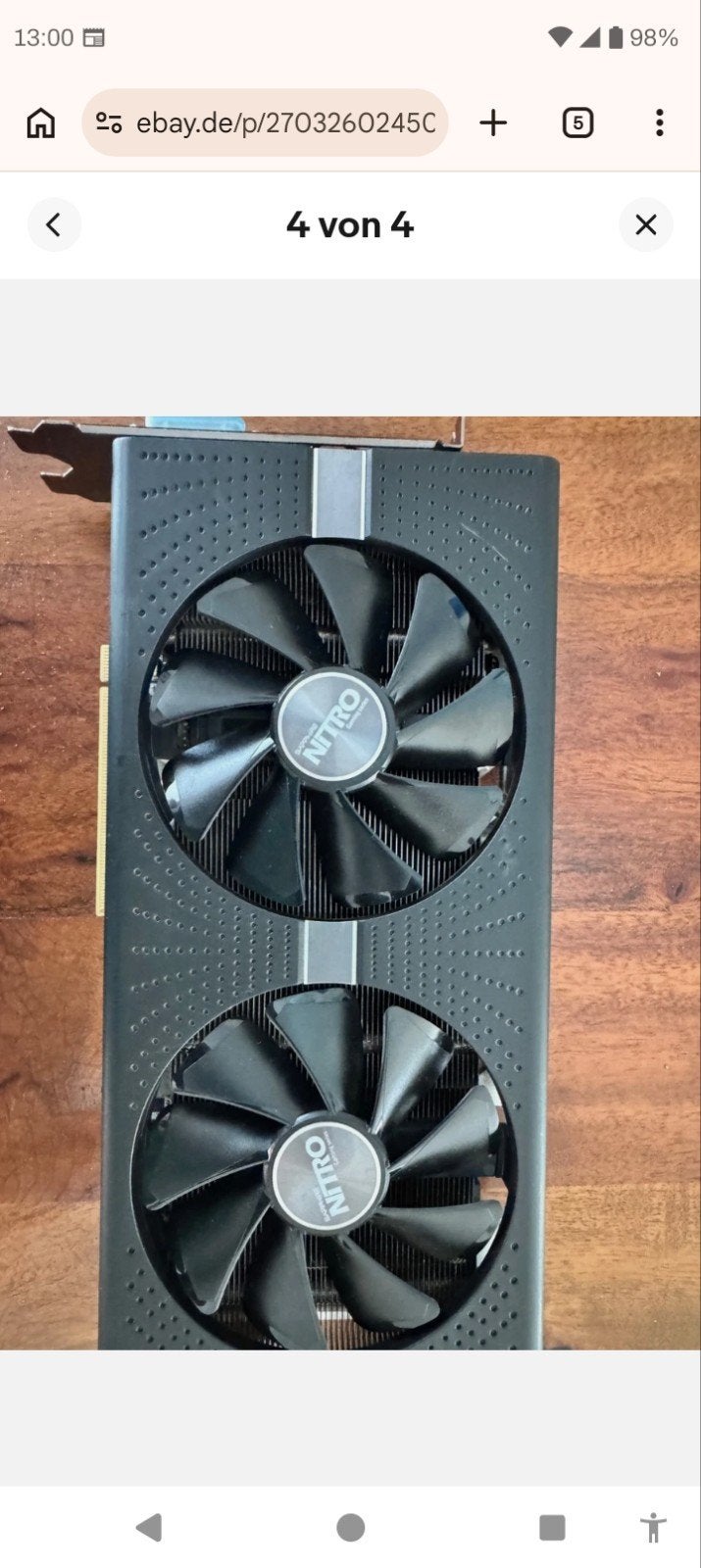 Sapphire RX 580 Nitro+ 8gb, Computers en Software, Videokaarten, Gebruikt, AMD, PCI-Express 3.0, GDDR5, HDMI, DisplayPort, Ophalen of Verzenden