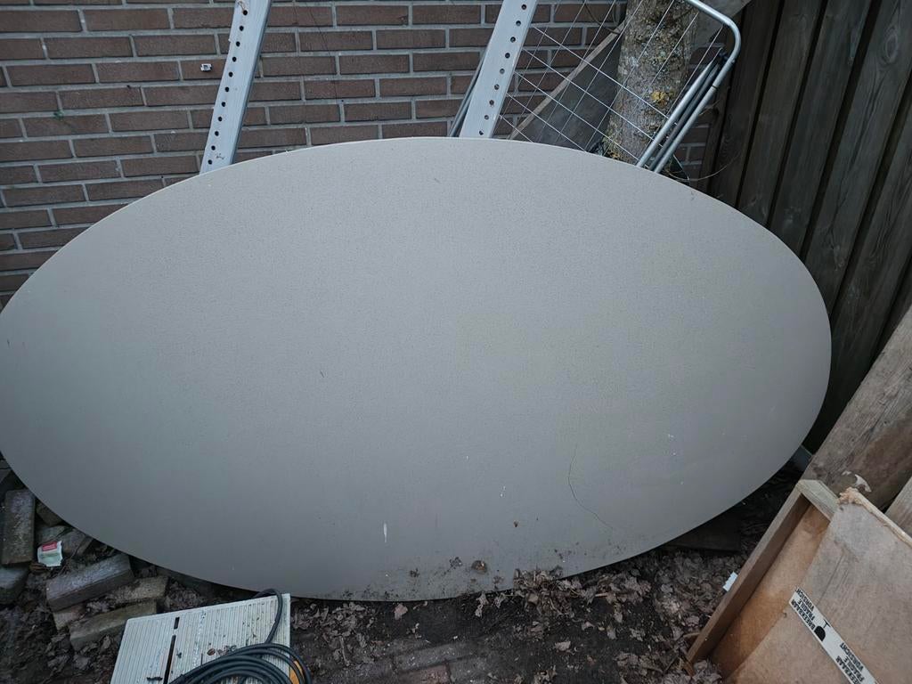 Polystone tafelblad rond - zonder onderstel, Huis en Inrichting, Tafelonderdelen, Gebruikt, Tafelblad, 100 tot 150 cm, 100 tot 150 cm