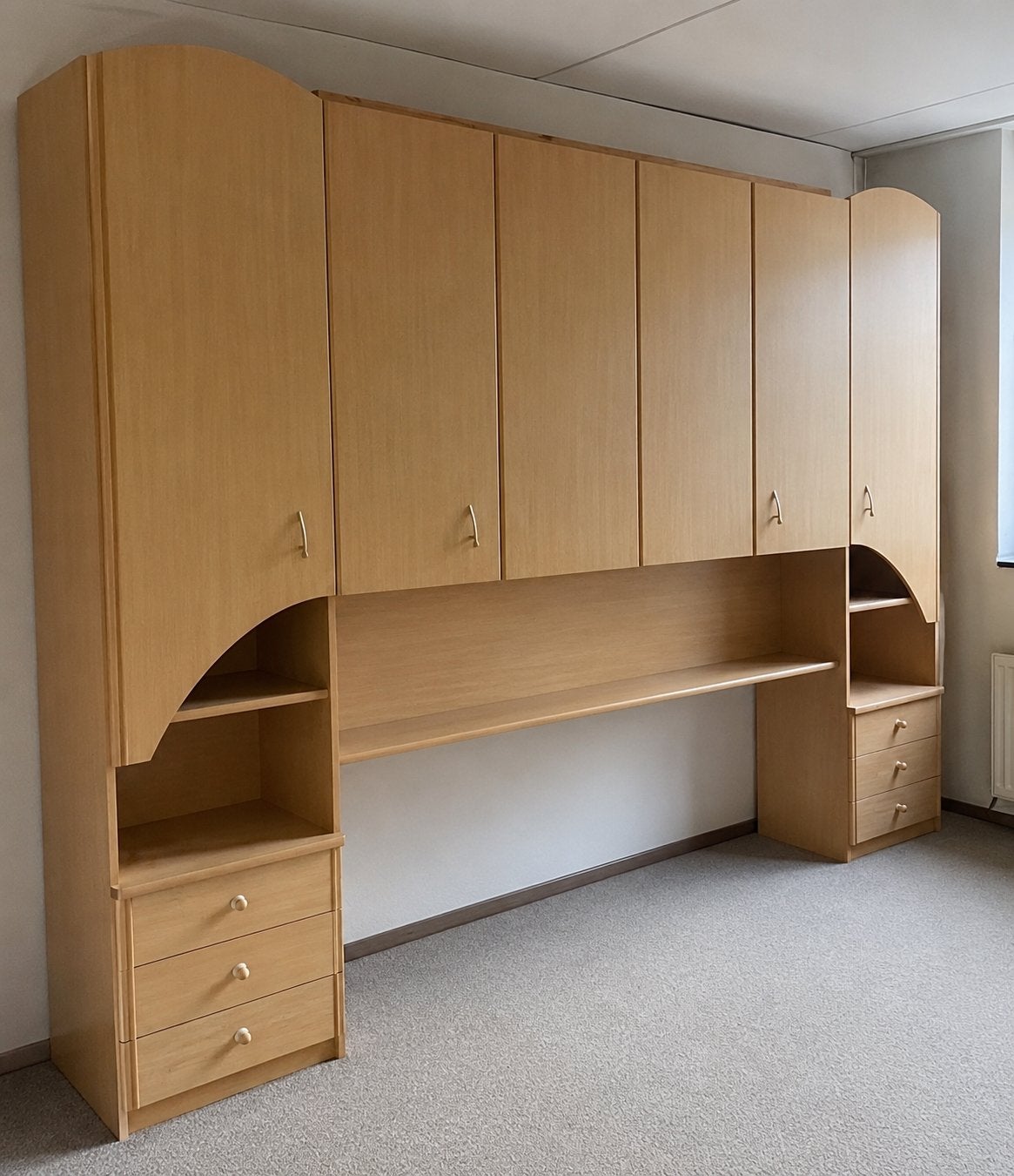 Wandmeubel slaapkamer - brugkast - bednis - bedombouw - kast, Ophalen, Gebruikt