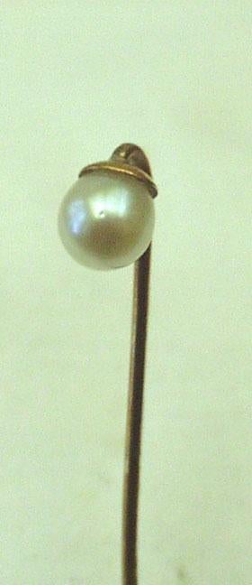 Dasspeld goud 18 kt parel., Sieraden, Tassen en Uiterlijk, Antieke sieraden, Ophalen of Verzenden, Goud, Overige typen