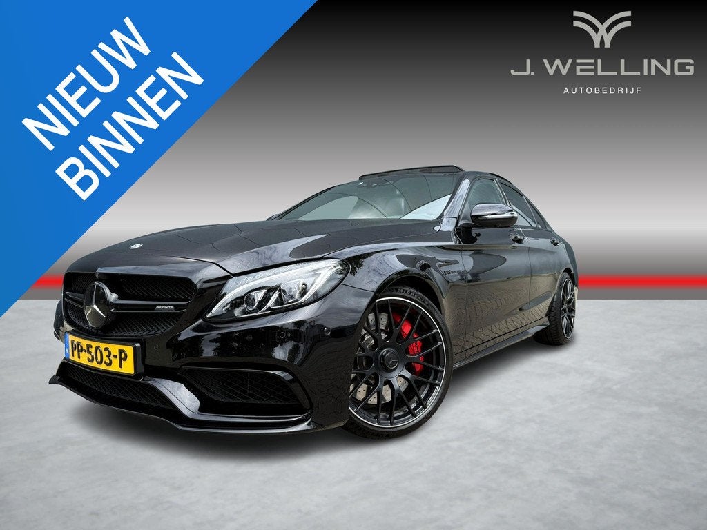 Mercedes-Benz C-klasse AMG 63 S Pano / Burmester / 360cam /, Auto's, Automaat, Achterwielaandrijving, Gebruikt, 510 pk