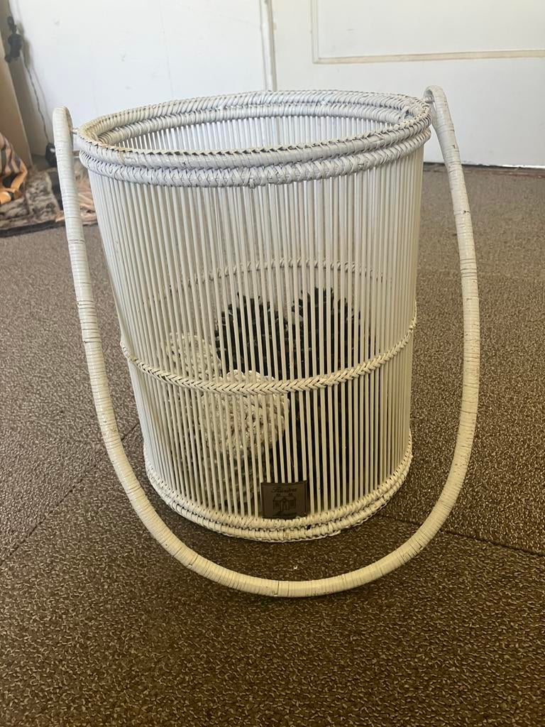 Riviera Maison Kandelaar Windlicht Rotan XL wit zgan, Overige materialen, Wit, Ophalen of Verzenden, Zo goed als nieuw