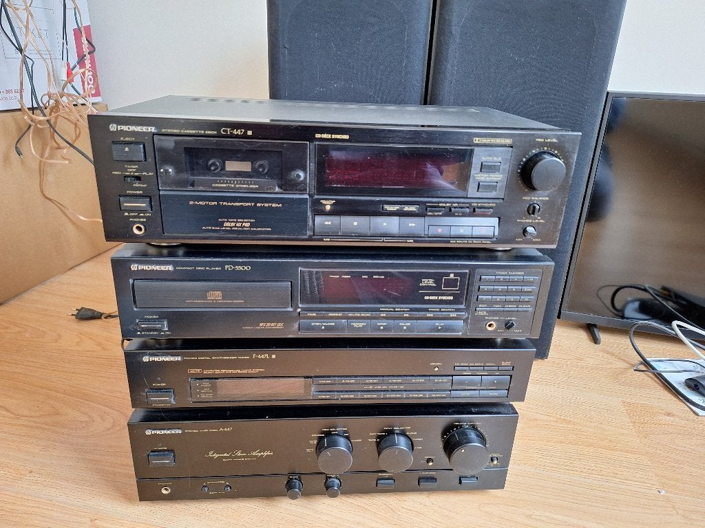 Pioneer stereo set inclusief luidspekers, Audio, Tv en Foto, Ophalen, Gebruikt, Cassettedeck, Losse componenten