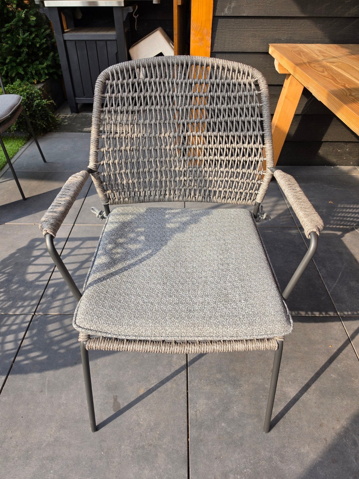 6 stuks Tierra outdoor David diner lounge stoel stapelbaar, Ophalen, Nieuw, Aluminium