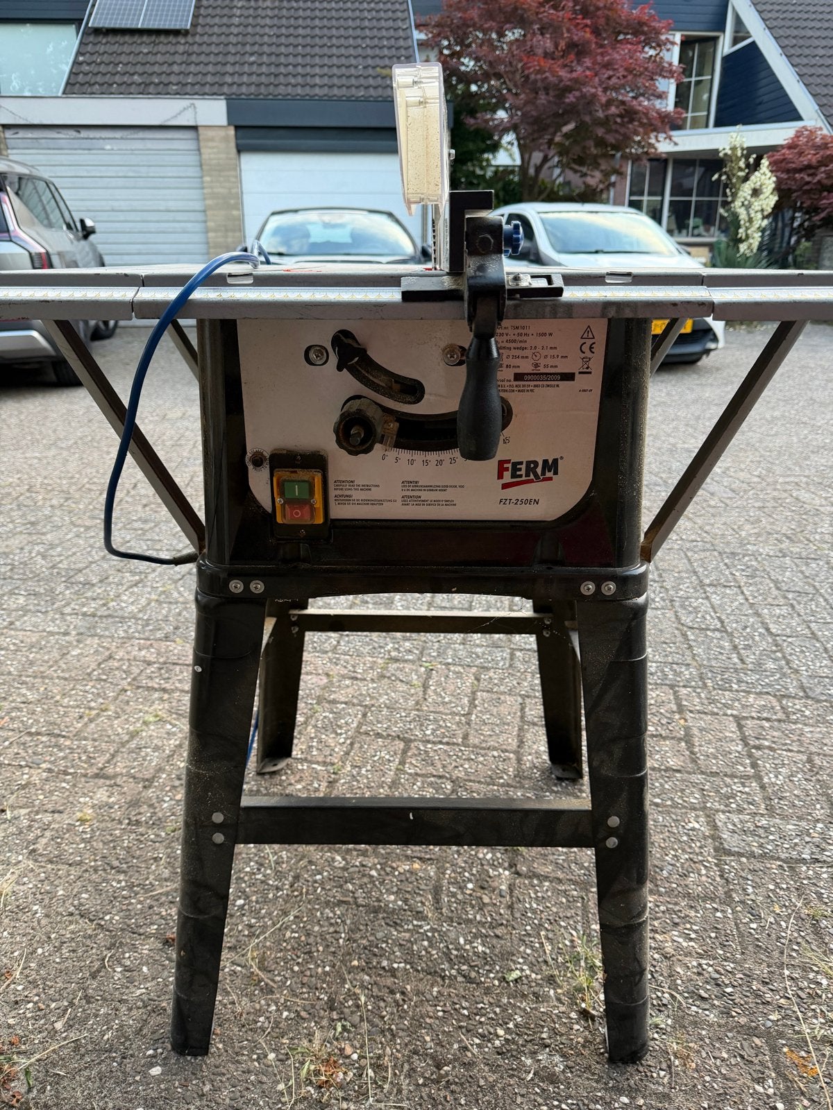 Ferm FZT-210N Tafelzaag - Gebruikt, Doe-het-zelf en Verbouw, Gereedschap | Zaagmachines, Ophalen, Gebruikt, Cirkelzaag, 600 tot 1200 watt