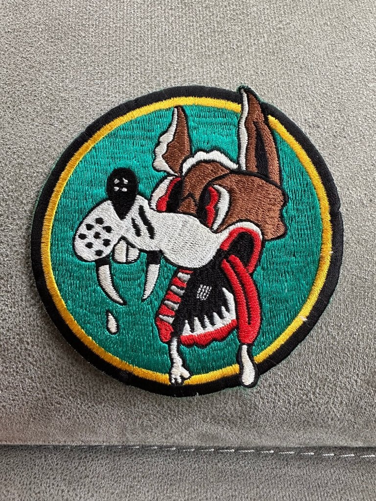 Wolfhounds patch, Verzamelen, Verzenden, Gebruikt, Patch, Badge of Embleem