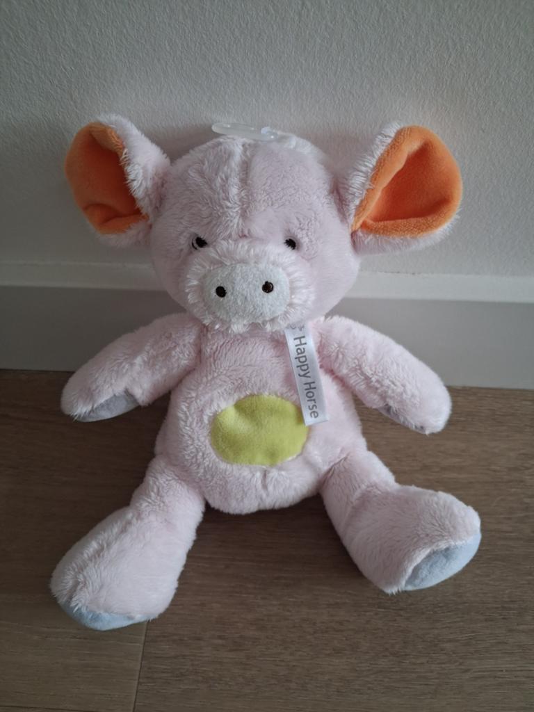 Knuffel varken pig Polly Happy Horse roze 20 cm L1527, Ophalen of Verzenden, Zo goed als nieuw, Overige typen