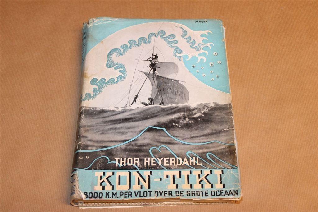De Kon-Tiki Expeditie - Thor Heyerdahl - Oude druk met stofo, Boeken, Ophalen of Verzenden, Gelezen, Europa