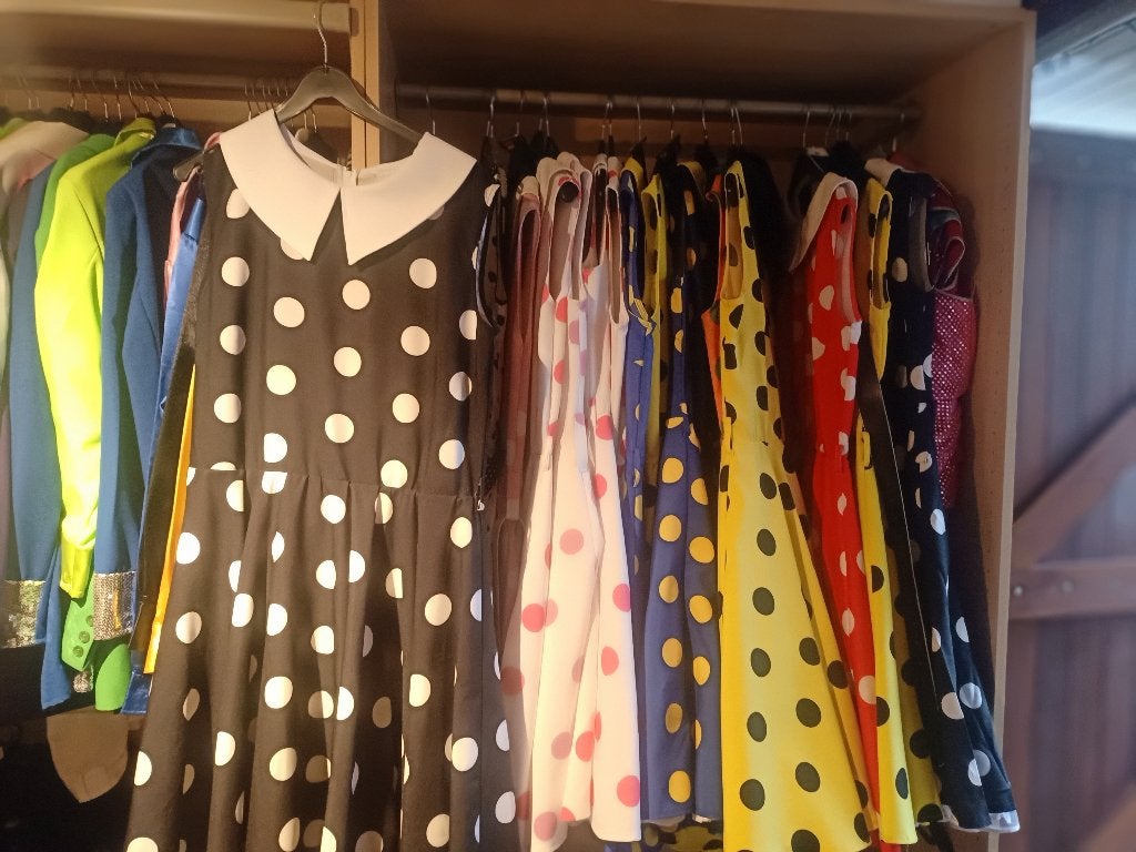 Feestelijke 60-70 jaren kostuums., Carnaval, Kleding, Gedragen, Party x-plosion