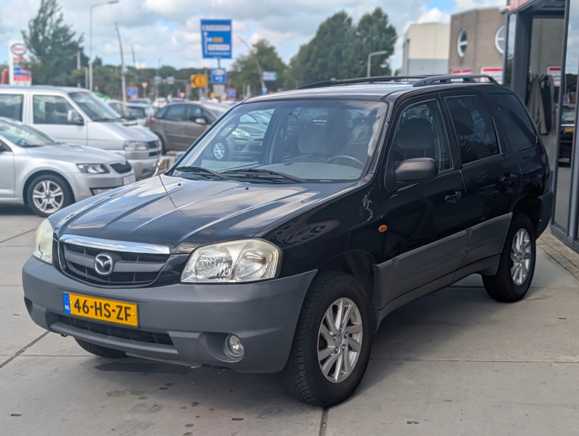 Mazda Tribute 2.0 Exclusive 4WD - Airco- Trekhaak, Auto's, 745 kg, Stof, Beige, 4 cilinders