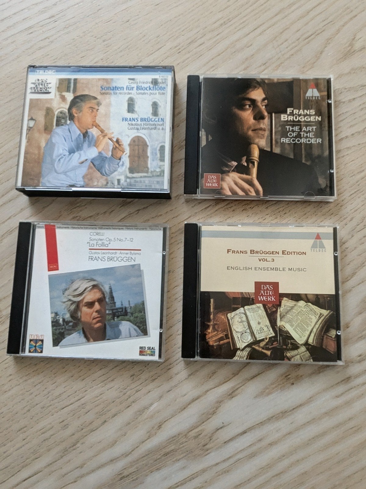 Blokfluit cd's Frans Brüggen, Ophalen of Verzenden, Zo goed als nieuw, Overige componisten