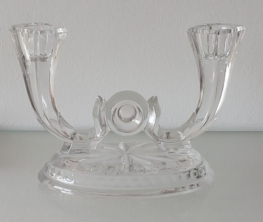 Vas St Lambert kristallen kandelaar, volgnr 55, Ophalen of Verzenden