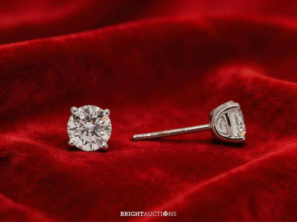Witgouden diamanten oorbellen van 2.00 carat, Diamant, Wit, Niet ingevuld, Nieuw