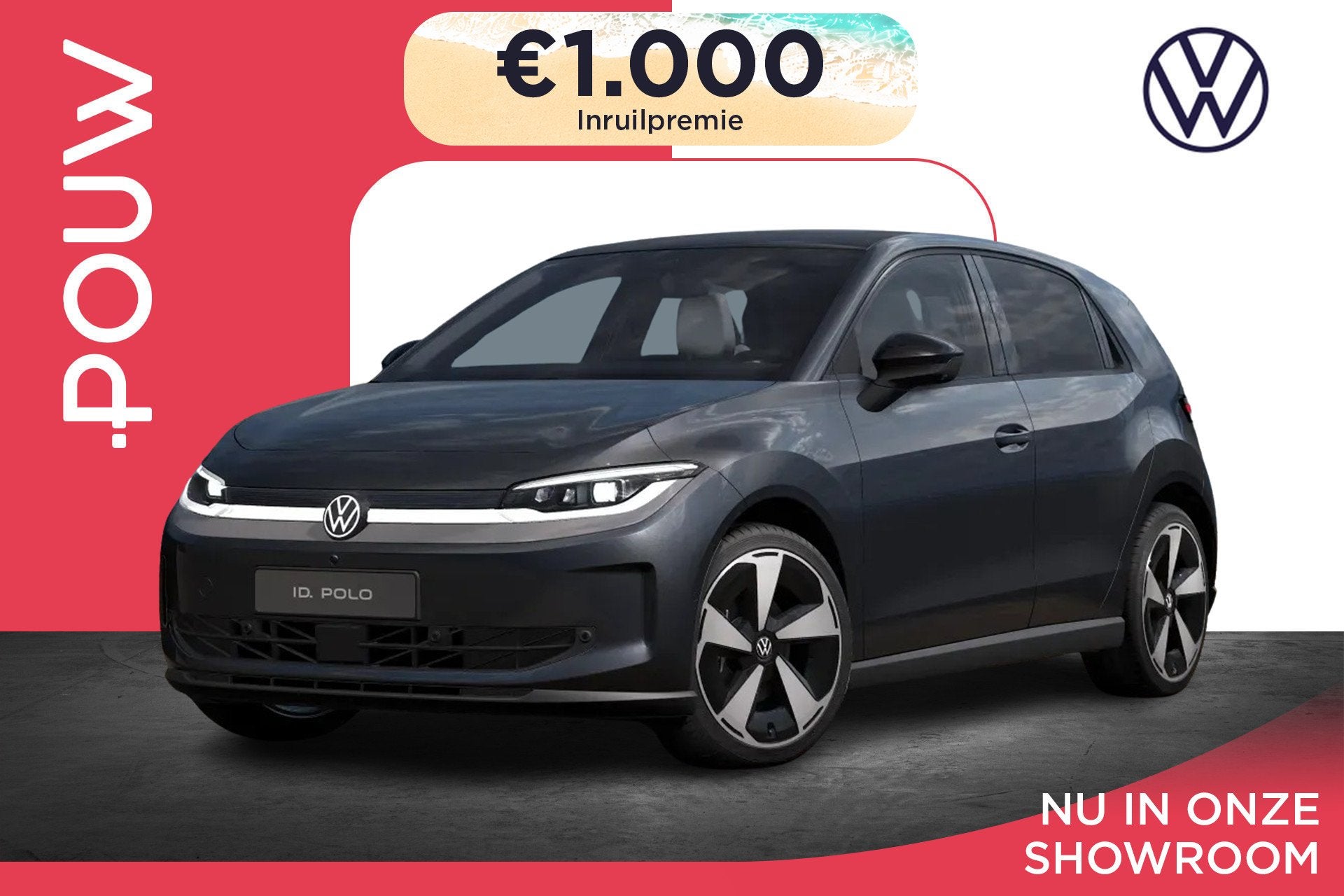 Volkswagen ID. Polo 211pk Style First Edition 52 kWh | Trekh, 12 maanden, Stof, Zwart, 1476 kg
