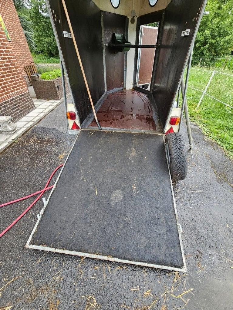 paarden aanhangwagen, Ophalen of Verzenden, Gebruikt, Hout, 1-paards trailer
