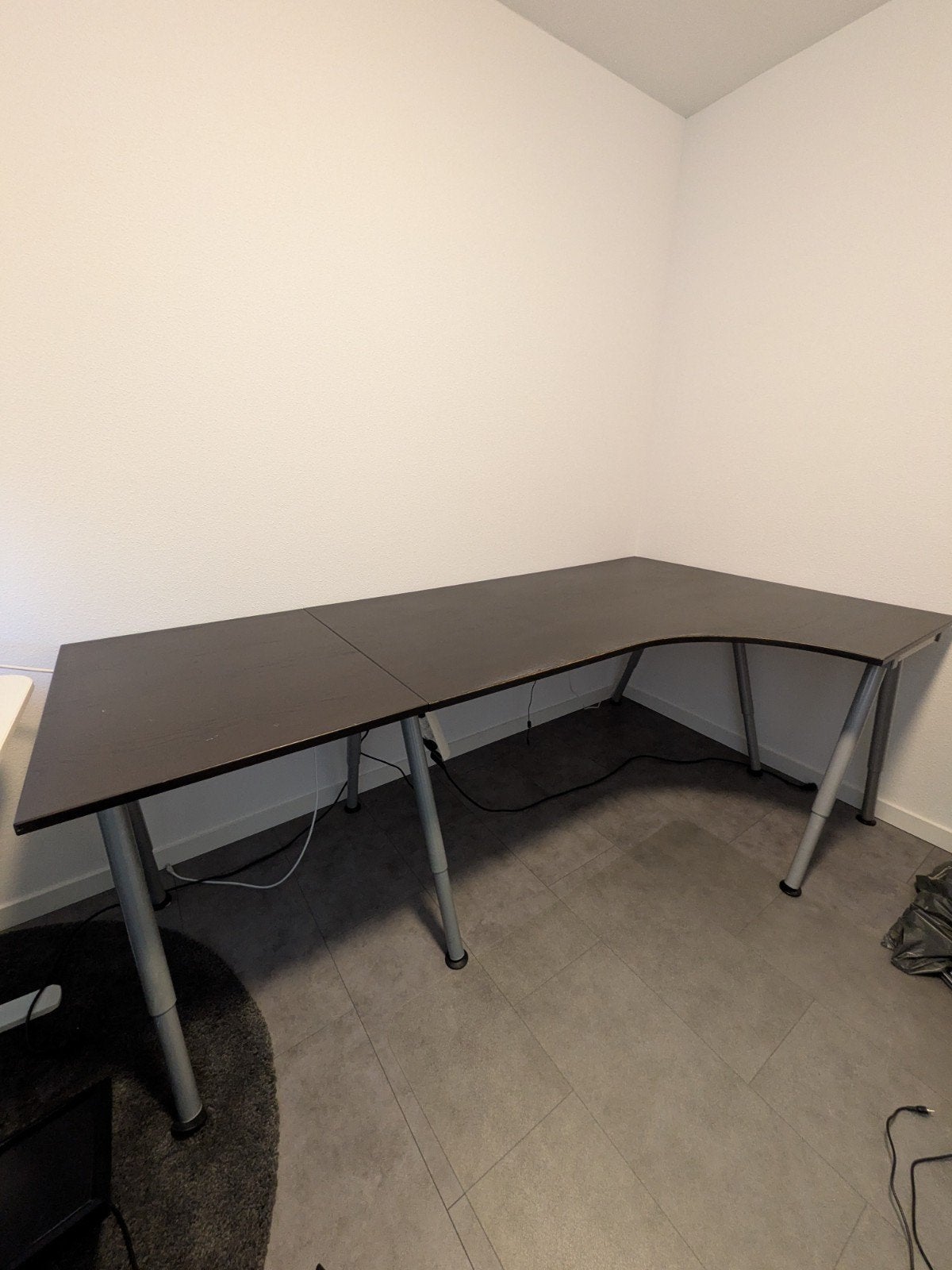 IKEA Galant Hoekbureau Zwart - In Hoogte Verstelbaar, Ophalen, Zwart, Gebruikt, In hoogte verstelbaar