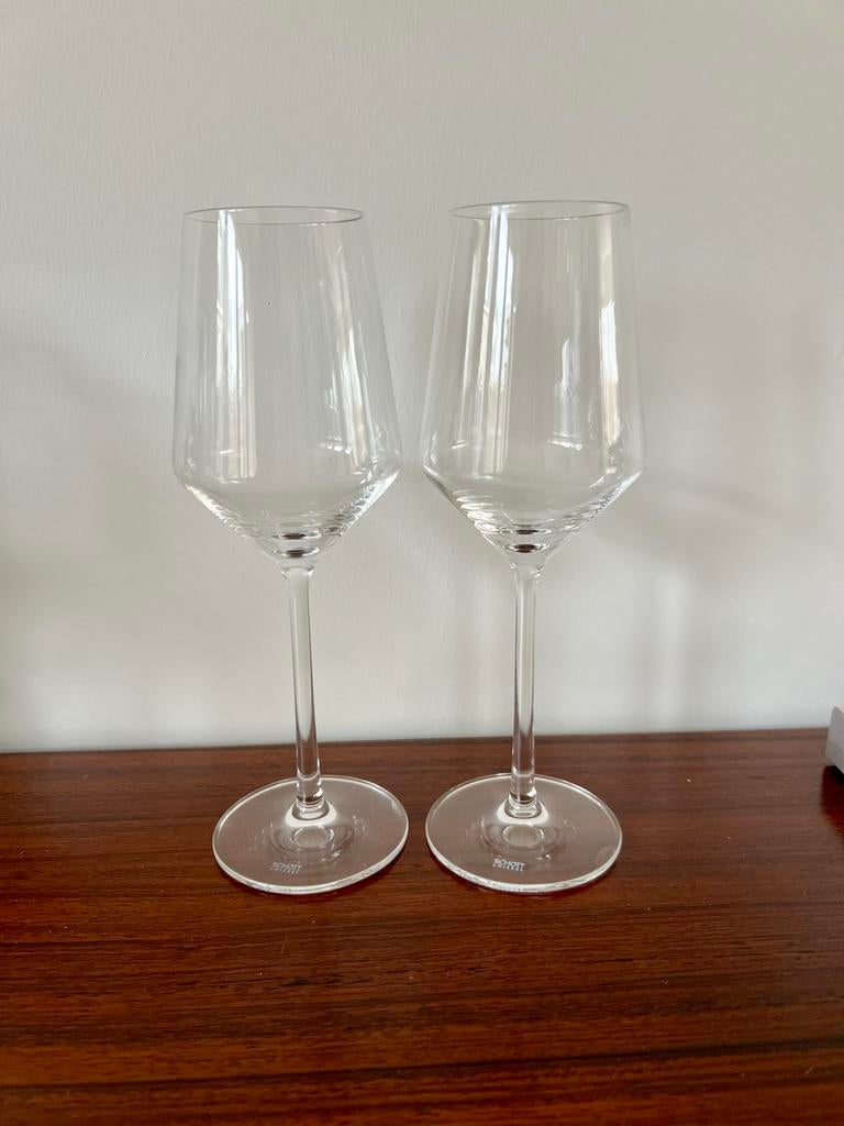 2 Schott Zwiesel Pure Wijnglazen - Witte Wijn Riesling, Ophalen, Glas of Glazen, Gebruikt, Glas