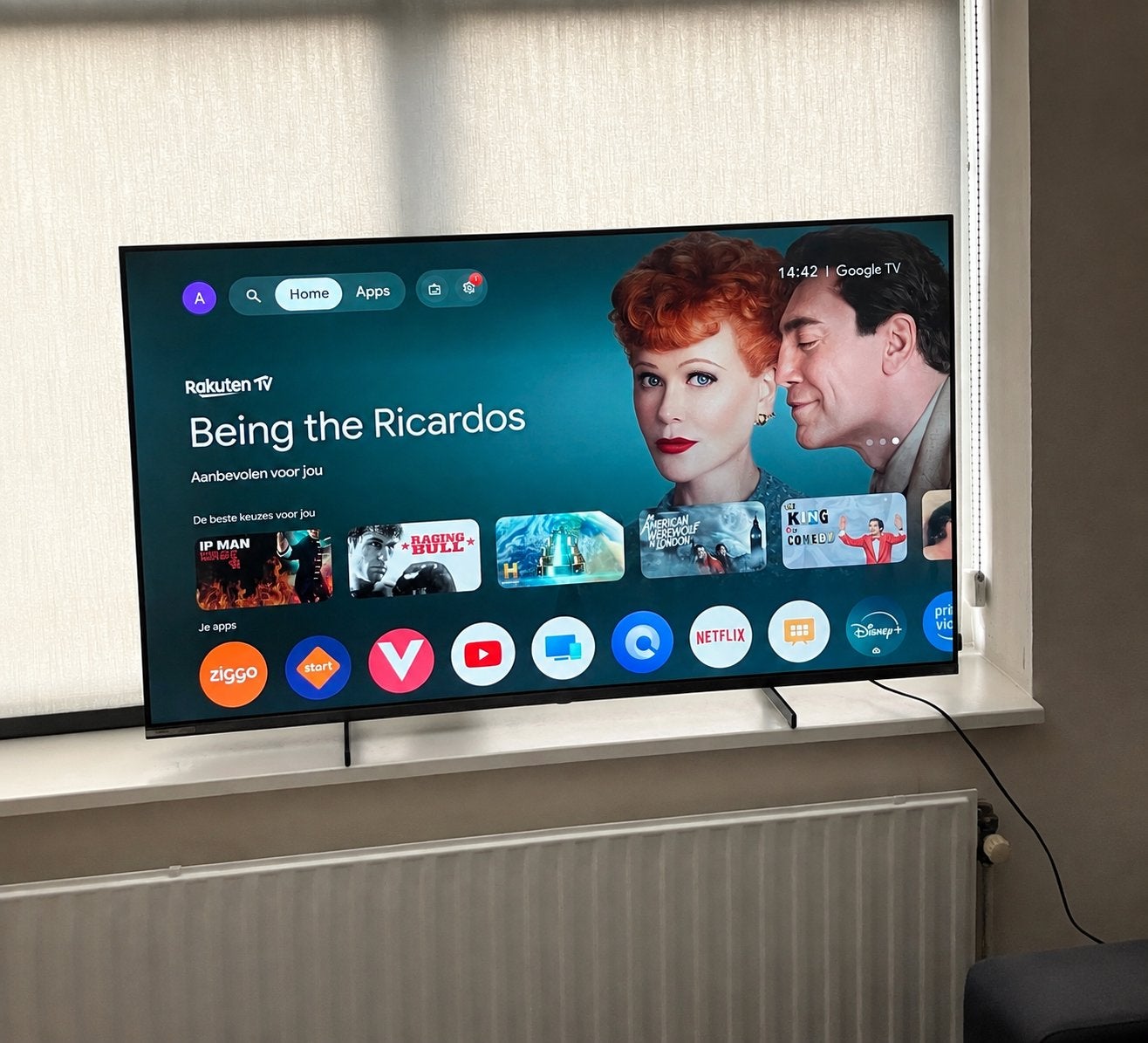 CHiQ M55QN9G 55” Mini-LED QLED 4K Google TV (2025), 50 Hz, Zo goed als nieuw, 100 cm of meer, Ophalen