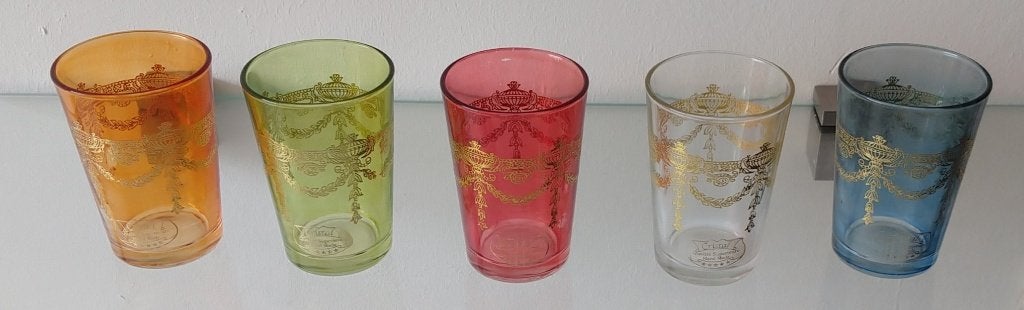 theeglazen crystal quality superieure, marokkaans, volgnr 21, Glas of Glazen, Overige merken, Ophalen of Verzenden, Overige stijlen