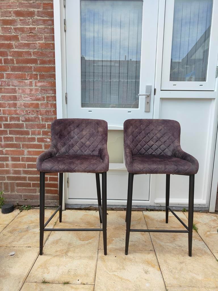 Barstoelen velvet, Huis en Inrichting, Barkrukken, Ophalen, Nieuw, 60 tot 90 cm
