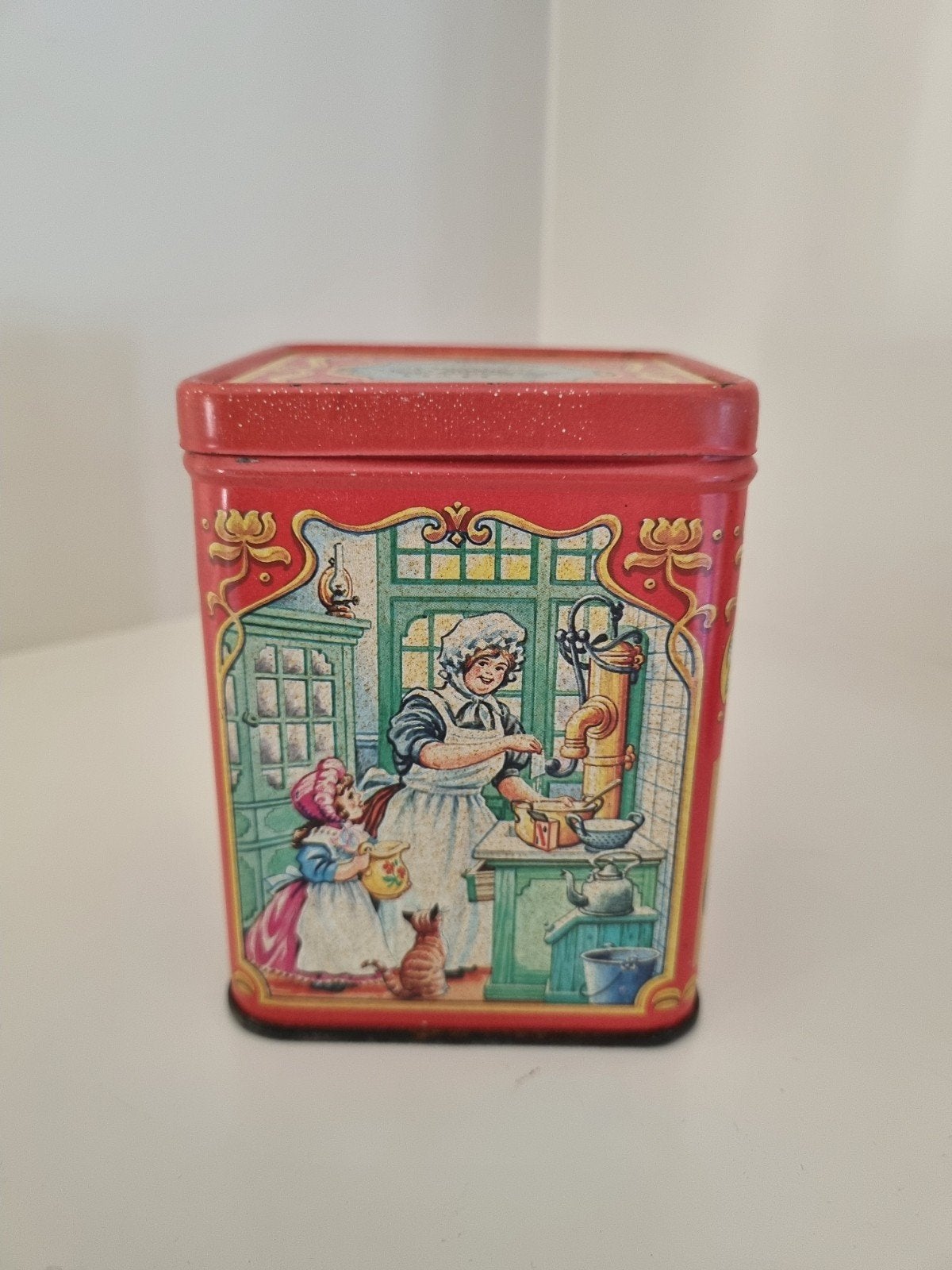 Vintage Crowny vanillesuiker blikje, Ophalen of Verzenden, Gebruikt