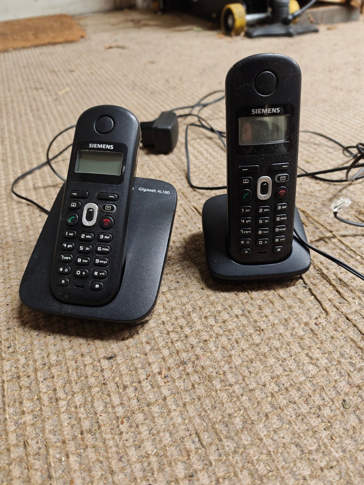 Siemens Gigaset AL180 draadloze DECT telefoon met 2 handsets, Ophalen of Verzenden, Gebruikt, 2 handsets