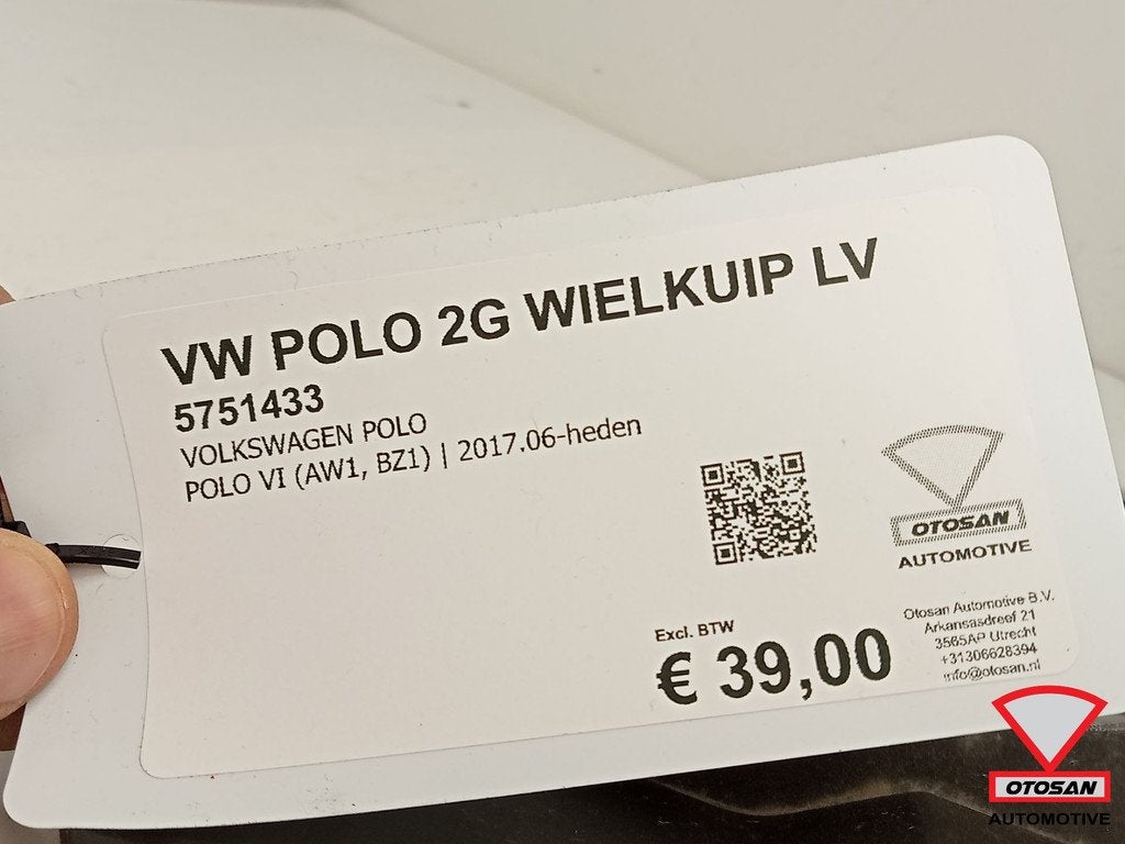 VW Polo 2G 2017+ Wielkuip Modderkuip Links Voor Nieuw!, Gebruikt, Volkswagen, Volkswagen AG, Links