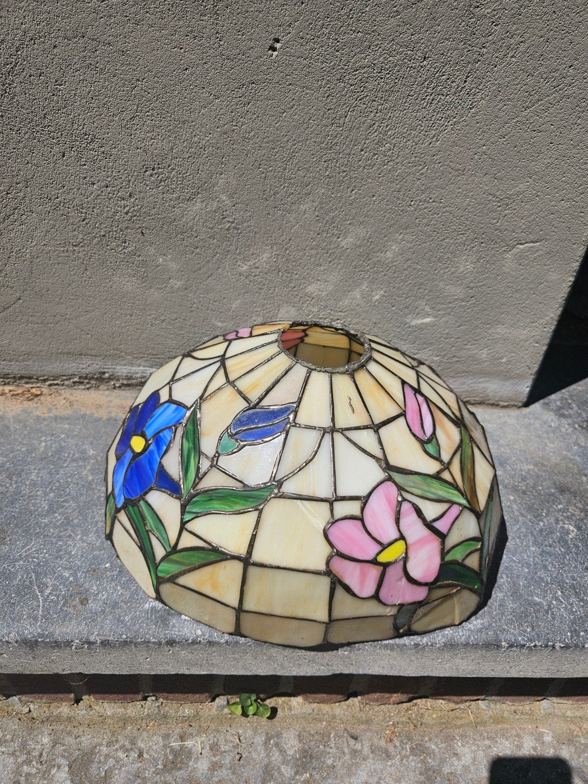 Tiffany Stijl Lampenkap met Bloemenmotief, Antiek en Kunst, Antiek | Lampen, Ophalen