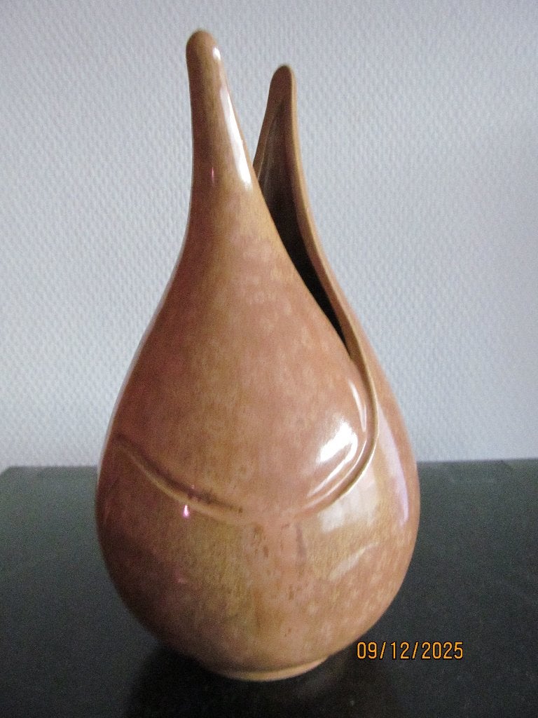 Red wing pottery vaas, Ophalen, Beige, Zo goed als nieuw, 20 cm