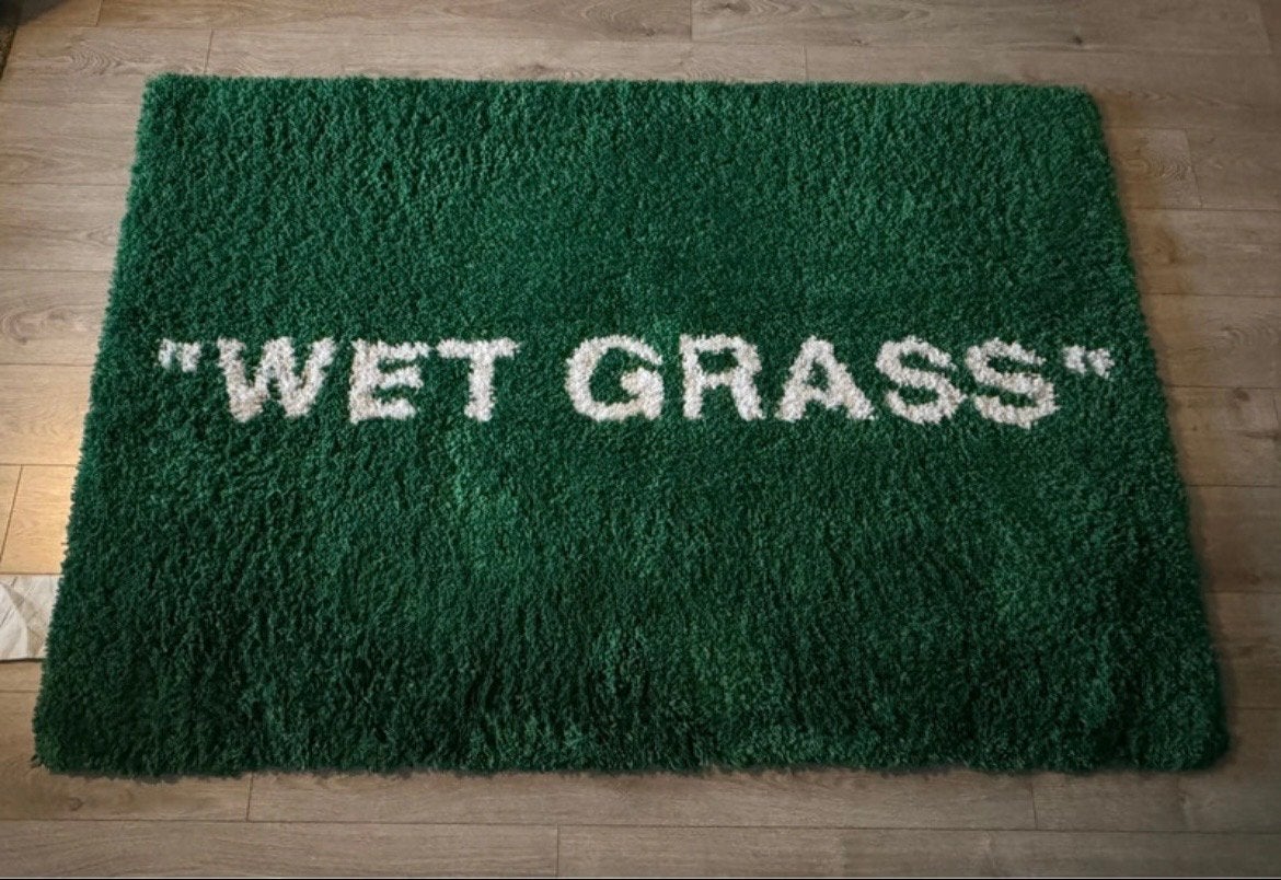 IKEA x Virgil Abloh MARKERAD "WET GRASS" Vloerkleed, Ophalen, 100 tot 150 cm, Zo goed als nieuw, 150 tot 200 cm